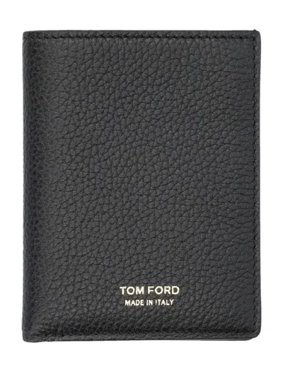 Tom Ford Folding Cardholder In Black