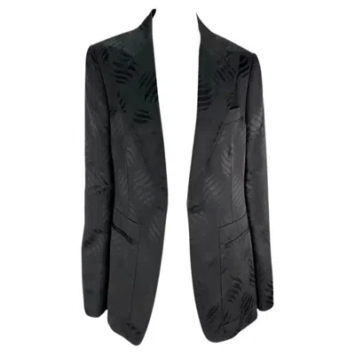Pre-owned Tom Ford For Gucci F/w 2002 Gucci By Tom Ford Runway Purple Silk Jacquard Blazer 38it