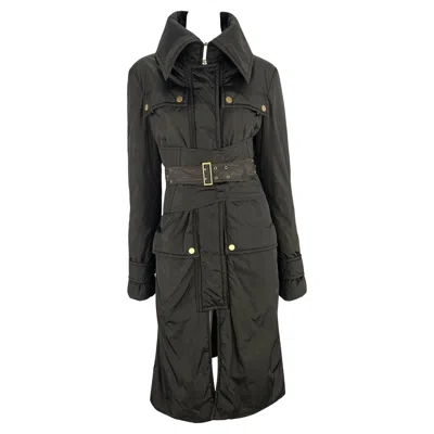 Pre-owned Tom Ford For Gucci F/w 2003 Gucci By Tom Ford Runway Corseted Full Length Nylon Puffer Coat It46 In Black