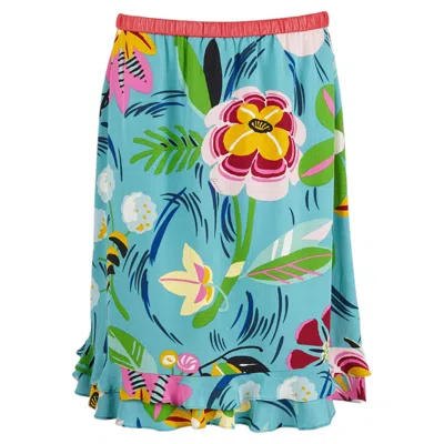 Pre-owned Tom Ford For Gucci Gucci By Tom Ford Spring/summer 1999 Runway Silk Floral Skirt It42 In Gray