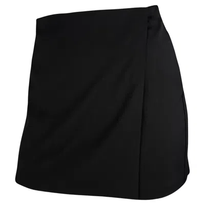 Pre-owned Tom Ford For Gucci Nwt S/s 1998 Gucci By Tom Ford Prototype Black Wrap Stretch Wool Mini Skirt It42