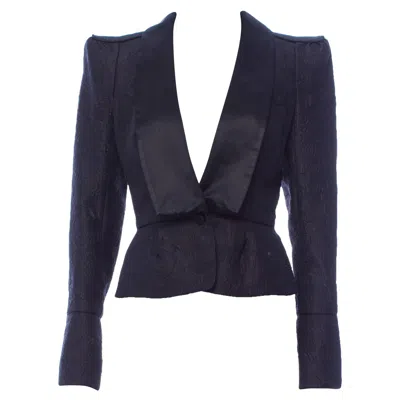 Pre-owned Tom Ford For Yves Saint Laurent F/w 2004 Chinoiserie Tuxedo Jacket Fr.42 Us 10 In Black