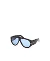 Tom Ford Bronson 60mm Aviator Sunglasses In Black