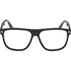 Tom Ford Frances 58mm Square Optical Glasses In Black Eco Grey/t Logo
