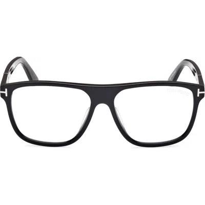 Tom Ford Frances 58mm Square Optical Glasses In Black