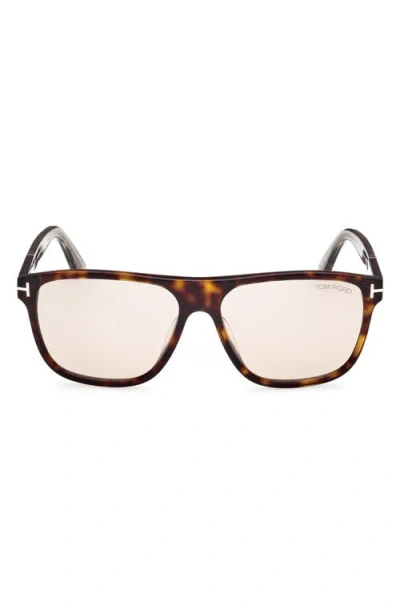 Tom Ford Blue Block Pilot Opticals In Brown