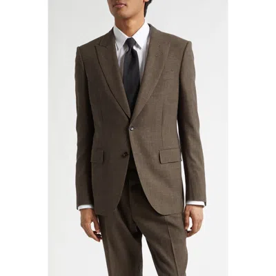 Tom Ford Fresco Mohair, Wool & Linen Blend Blazer In Green