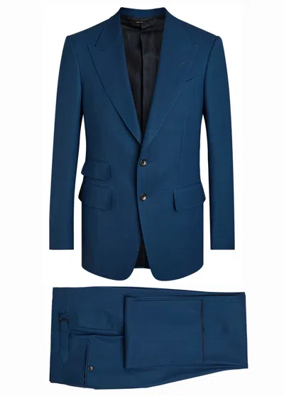 Tom Ford Fresco Shelton Evening Suit In Blue