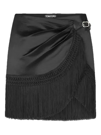 TOM FORD FRINGE-DETAIL MINI SKIRT
