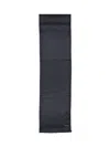 Tom Ford Fringed Black Scarf With Subtle Polka Dot Pattern In Blue