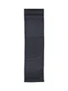Tom Ford Fringed Black Scarf With Subtle Polka Dot Pattern In Blue