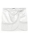 Tom Ford Fringed-hem Mini Skirt In Grey