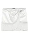 Tom Ford Fringed-hem Mini Skirt In Grey