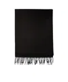 Tom Ford Fringed Scarf In Black