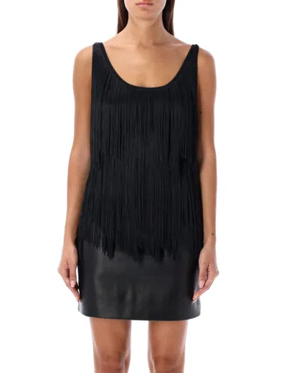 Tom Ford Fringed Top In Black