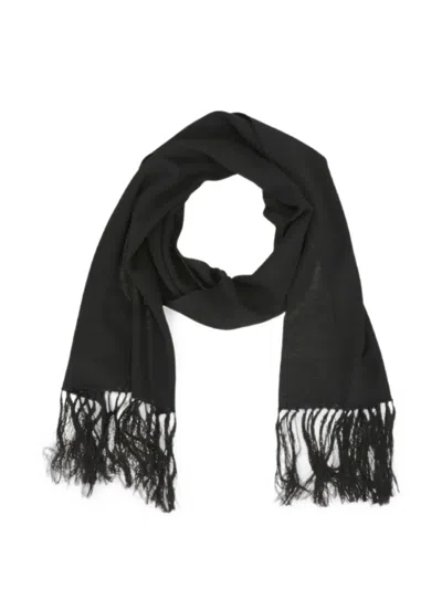 Tom Ford Fringed-edge Scarf In Black