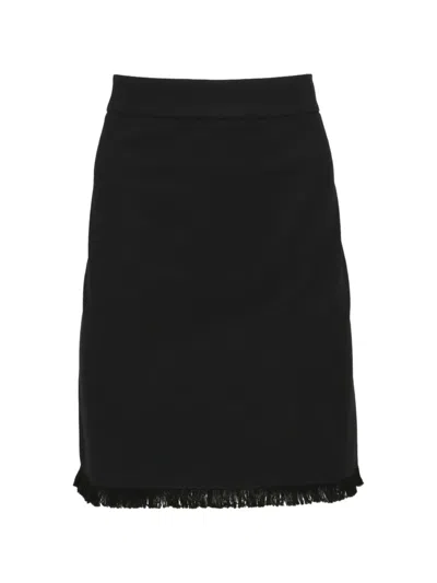 Tom Ford Fringed-hem Mini Skirt In Black