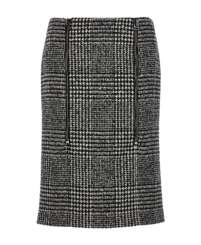 TOM FORD FRONT DOUBLE ZIPPER DETAIL SKIRT