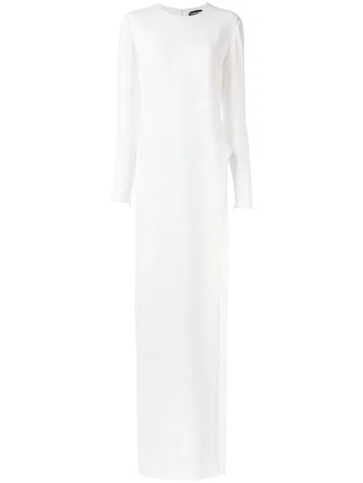 Tom Ford Front Slit Gown In White