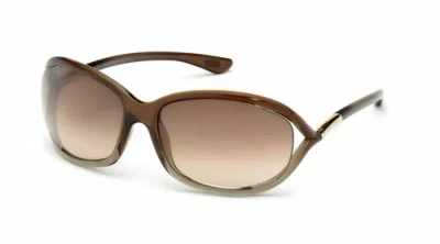 Pre-owned Tom Ford Ft 0008 Jennifer 38f Bronze Sunglasses In Brown