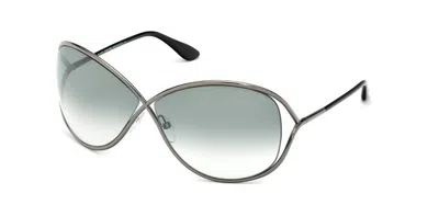 Pre-owned Tom Ford Ft 0130 Miranda 08b Gunmetal/smoke Gradient Sunglasses In Gray