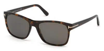 Pre-owned Tom Ford Ft 0698 Giulio 52d Dark Havana/gray Polarized Sunglasses