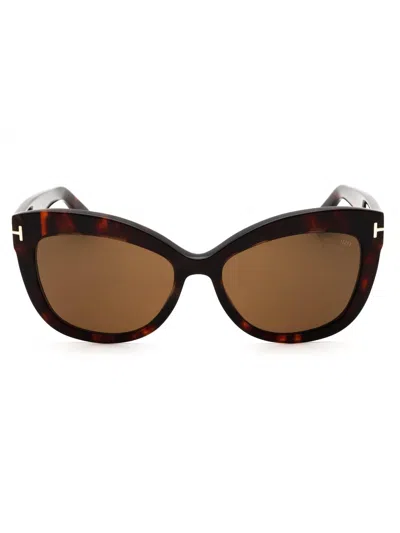 Tom Ford Ft0524 Sunglasses In 54h - Red Havana / Brown Polarized