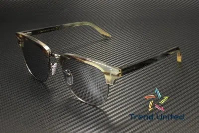 Pre-owned Tom Ford Ft0705 P 61d Horn Green Horn Smoke Polarized 53 Mm Men's Sunglasses In Gray