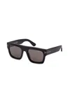 Tom Ford Rectangle-frame Sunglasses In Black