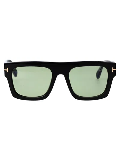 Tom Ford Ft0711/s Sunglasses In Green Black
