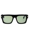 Tom Ford Fausto 53mm Square Sunglasses In Black