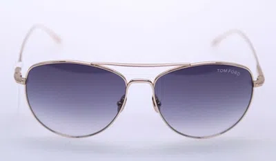 Pre-owned Tom Ford Ft0784 28b Milla Gold/gradient Grey Titanium Sunglasses Tf784 (112) In Gray