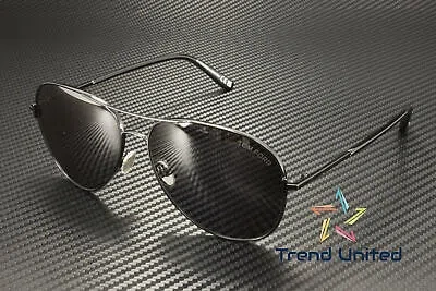 Pre-owned Tom Ford Ft0823 01d Clark Metal Black Smoke Polarized 59mm Unisex Sunglasses In Gray