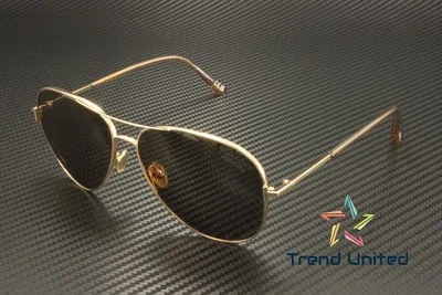 Pre-owned Tom Ford Ft0823 28h Clark Metal Rose Gold Brown Polarized 59mm Unisex Sunglasses