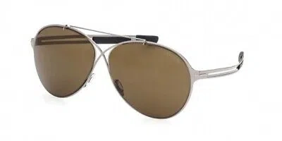 Pre-owned Tom Ford Ft0828-14j-62 Shiny Light Ruthenium Sunglasses