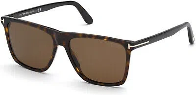 Pre-owned Tom Ford Ft0832 Dark Havana Dark Havana 52h Sunglasses In Brown