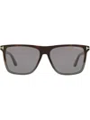 Tom Ford Ft0832 Rectangular Sunglasses In Braun