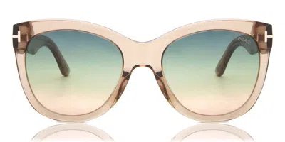 Tom Ford Ft0870 Wallace 45p Occhiali Da Sole Marroni Per Donna In Neutral