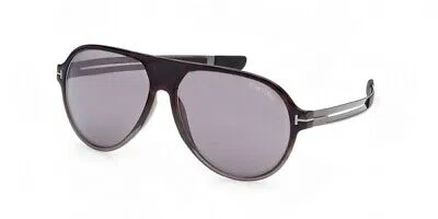 Pre-owned Tom Ford Ft0881-56c-60 Havana Sunglasses In Smoke Mirror