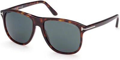 Pre-owned Tom Ford Ft0905 54v Joni Shiny Red Havana / Dark Teal Lenses 56mm