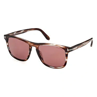 Pre-owned Tom Ford Ft0930-56s-56 Havana Sunglasses In Red