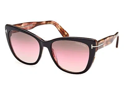 Pre-owned Tom Ford Ft0937-05f-57 Black Sunglasses In Gradient Brown