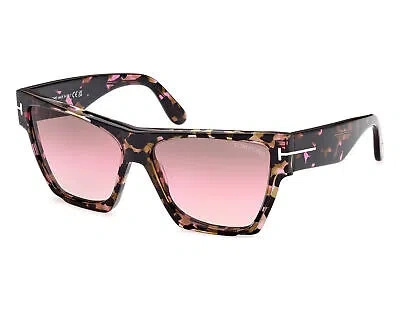 Pre-owned Tom Ford Ft0942-56f-59 Havana Sunglasses In Gradient Brown