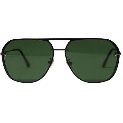 Pre-owned Tom Ford Ft0947-d 02n Black Sunglasses In Green