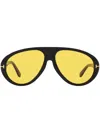 Tom Ford Icon Aviator Sunglasses In Black