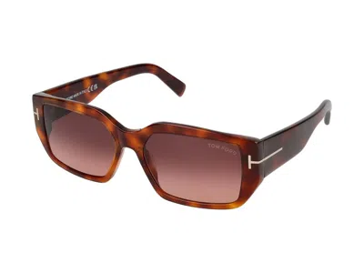 Tom Ford Ft0989 Tortoiseshell Injected Acetate Sunglasses In Brown