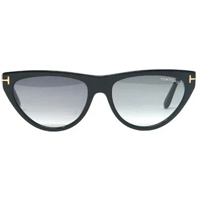 Pre-owned Tom Ford Ft0990 01b Amber-02 Black Sunglasses In Gray
