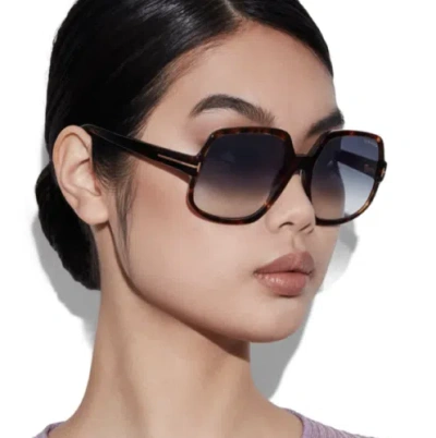 Pre-owned Tom Ford Ft0992-52w-60 Dark Havana Sunglasses