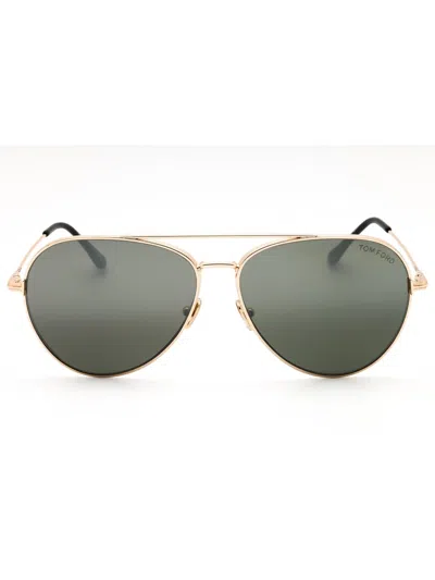Tom Ford Ft0996 Sunglasses In 28a - Shiny Rose Gold / Smoke