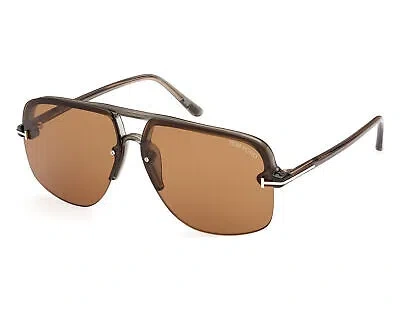 Pre-owned Tom Ford Ft1003-93e-63 Shiny Light Green Sunglasses